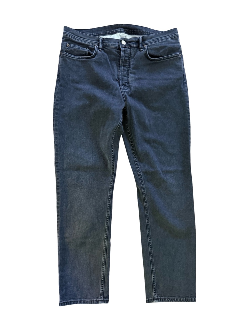 Acne Studios River Used Black Jeans Men’s EU 34 Slim Straight Stretch